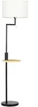 STEHLEUCHTE, Stehlampe mit Ablage, 40 W Standlampe mit USB-Anschluss, Creme