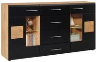 Sideboard Sonate Schwarz/Eichefarben
