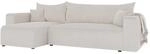 ECKSOFA Creme in Boucl&eacute;, Teddystoff mit Bettkasten