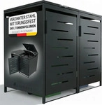 Juskys M&Uuml;LLTONNENBOX Arel 2er-Set Anthrazit