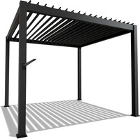 Juskys PERGOLA/ LAMELLENDACH Tahiti 3x3 m anthrazit