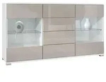 SIDEBOARD Bari Sandgrau Hochglanz
