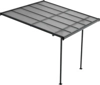 Juskys TERRASSENDACH Borneo Aluminium 3x3m dunkelgrau