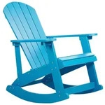 GARTEN-SCHAUKELSTUHL Kunstholz blau Adirondack