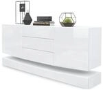 SIDEBOARD City Fronten in Wei&szlig; Hochglanz