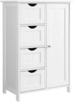MIDISCHRANK mit 1 T&uuml;r und 4 Schubladen - L55cm