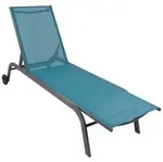 Sonnenliege Sonlas Blau mit Rollen