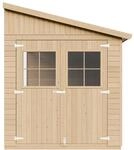 HOLZ-GARTENHAUS (ohne Seitenwand) - H244x211x416 cm/8 m2 - M340