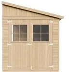 HOLZ-GARTENHAUS (ohne Seitenwand) - H244x211x318 cm/6 m2 - M339