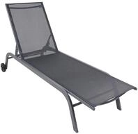 Sonnenliege Sonlas Schwarz mit Rollen