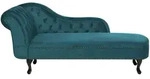 CHAISELONGUE Samtstoff smaragdgr&uuml;n linksseitig Nimes