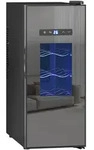 WEINK&Uuml;HLSCHRANK Metall Hartglas Schwarz