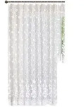 VORHANG BLUMENMUSTER HxB 245x450 cm Wei&szlig;