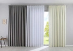 SCHLAUFENGARDINE 2ER SET &raquo;Palermo&laquo; HxB 250x300 cm Grau