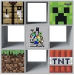 Regal Minecraft ca. 90x90x30 cm Grau