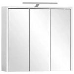 Spiegelschrank Dex Wei&szlig; mit LED 3-t&uuml;rig