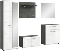 Garderobe Salsa 5-tlg. ca. 250x192 cm Wei&szlig;/Rauchsilb.