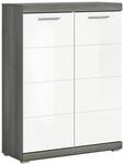 Schuhschrank Scout Wei&szlig;/Grau