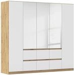 Dreht&uuml;renschrank Mainz Wei&szlig;, Eiche Artisan