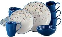 Kombiservice Joy Blau/Creme, 16-teilig