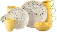 Kombiservice Joy Gelb/Creme, 16-teilig