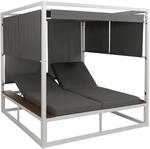 LOUNGE-GARTENLIEGE M63B Wei&szlig;, Grau