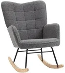 SCHAUKELSTUHL Sessel Relaxsessel bis 120 kg, Polyester, Grau 92x71x101cm