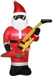 AUFBLASBARER Weihnachtsmann, Polyester, Rot