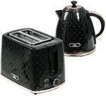 KOCHER-TOASTER-SET 2er Set Kunststoff Stahl Schwarz