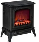 ELEKTROKAMIN, Standkamin mit LED-Flammeneffekt, 2000W Kaminofen, Metall, Schwarz