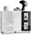 SIDEBOARD Denjo T&uuml;r in Schwarz Hochglanz