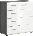Kommode Salsa ca. 80x85x37 cm Wei&szlig;/Rauchsilb