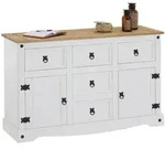 SIDEBOARD CAMPO wei&szlig;/braun