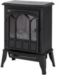 ELEKTROKAMIN mit LED-Flammeneffekt, 2000W Kaminofen, Metall, Schwarz