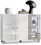 SIDEBOARD Denjo T&uuml;r in Sandgrau Hochglanz