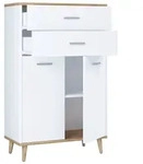 Highboard Lindas Wei&szlig;/Eichefarben