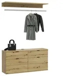 Garderobe Projekt X 32-teilig ca.121x61x34cm Eichefarben