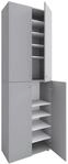 Schuhschrank LONA Grau ca. 70x220x40 cm
