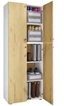 Dreht&uuml;renschrank Lona XXL Wei&szlig;/Honigeiche