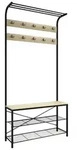 Garderobe Taliro Schwarz/Honigeiche