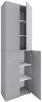 Schuhschrank LONA Grau ca. 70x220x40 cm