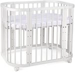 BABYBETT WHITE, 5in1 mit Matratze