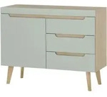 SIDEBOARD Pistazie gr&uuml;n, Eiche, skandinavisch 107 cm, Kommode mit Soft-Close