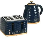 KOCHER-TOASTER-SET 2er Set Kunststoff Stahl Blau