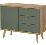 SIDEBOARD Salbei gr&uuml;n, Eiche Evoke, skandinavisch 107 x 83 cm, Kommode mit