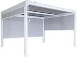 ALU PERGOLA MIT SEITENWAND Wei&szlig;