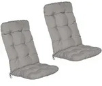 HOCHLEHNERAUFLAGE Flair HL 120/50/8cm Hellgrau (6tlg)