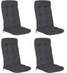 HOCHLEHNERAUFLAGE Flair HL 120/50/8cm Graphitgrau (4tlg)