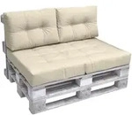 PALETTENKISSEN Eco Elements Sitz + R&uuml;cken Natur (2tlg)