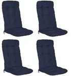 HOCHLEHNERAUFLAGE Flair HL 120/50/8cm Dunkelblau (4tlg)